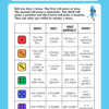 roll a story writing worksheet fo rkids