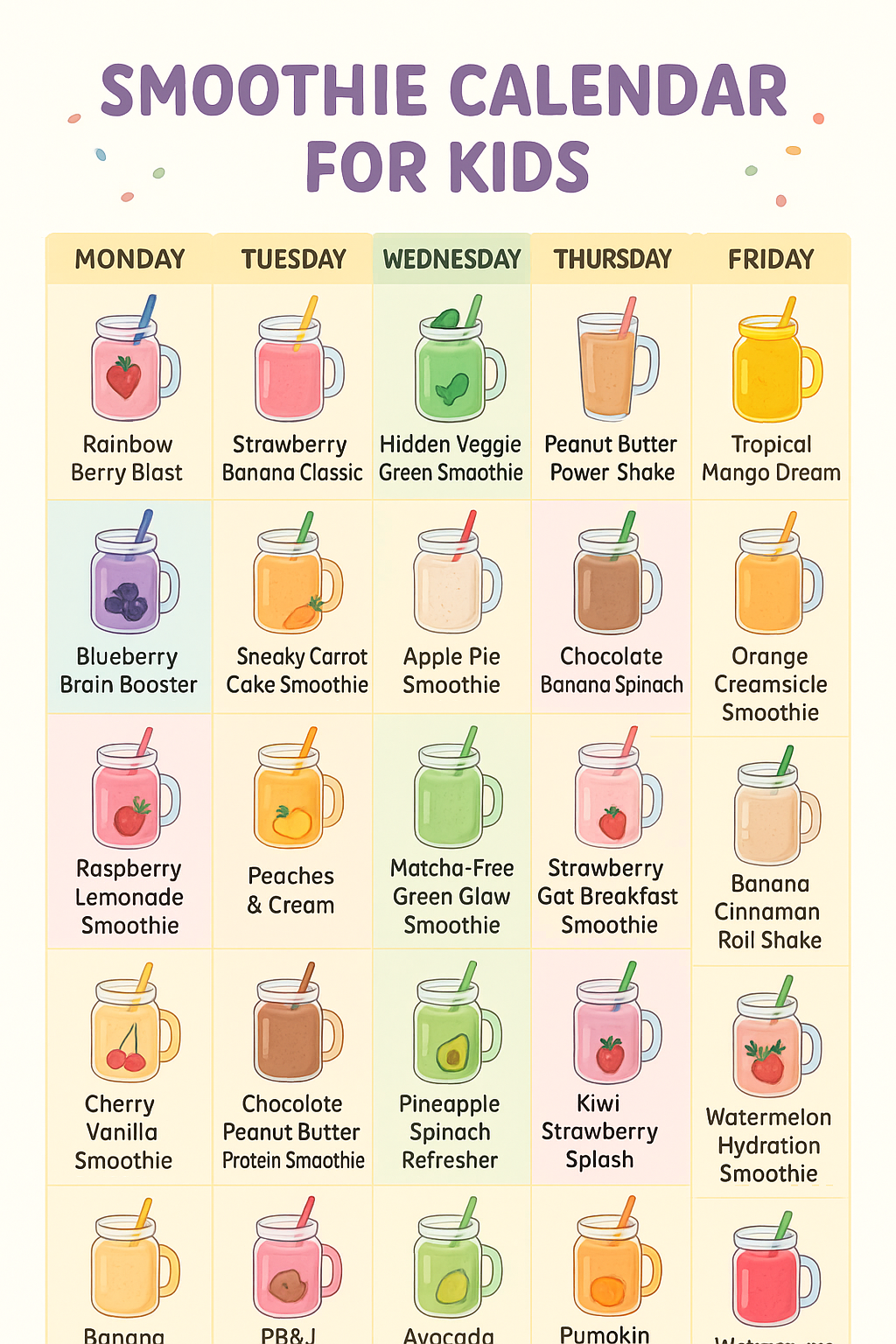 25 Healthy Smoothies for Kids & Teens