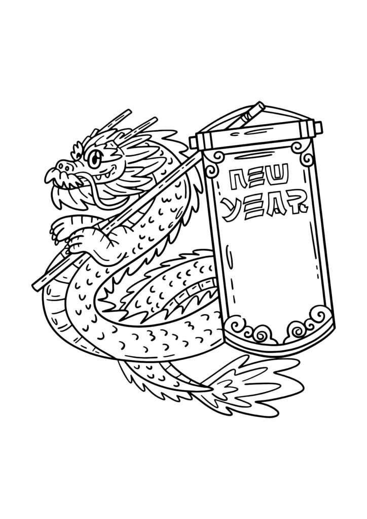chinese new year coloring pages
