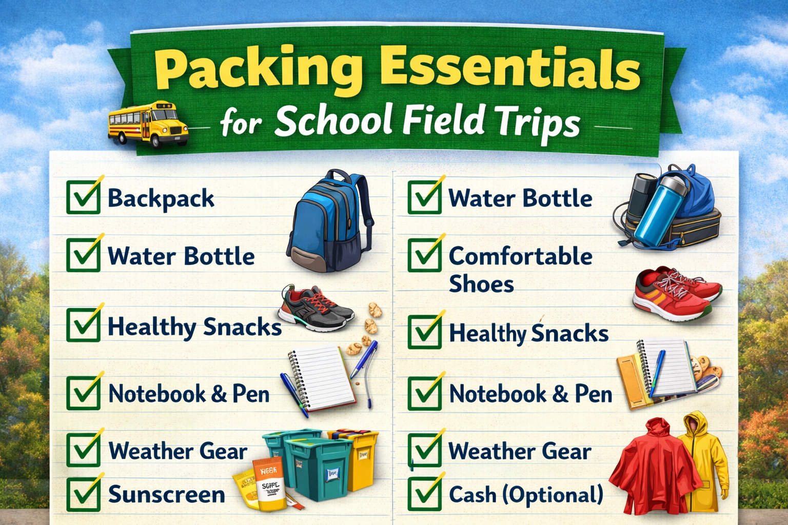 Middle School and High School Field Trip Ideas by Month for the Entire School Year