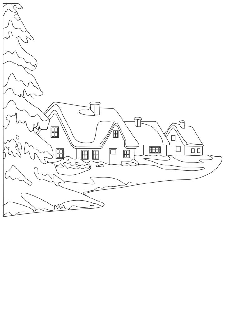 Winter Coloring page