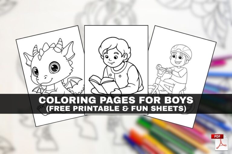 Coloring Pages For Boys – Free Printable & Fun Sheets