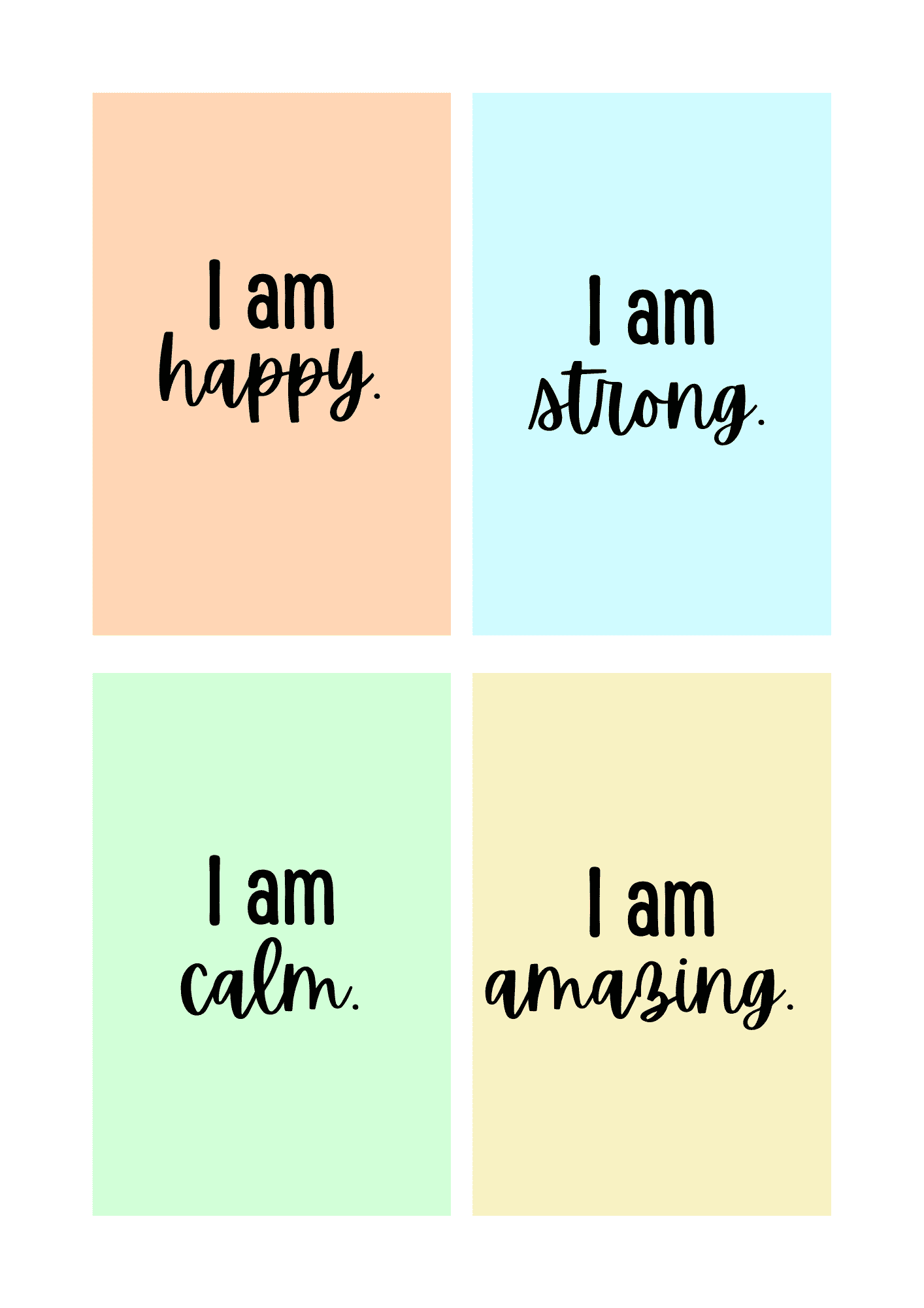 affirmation cards for kids