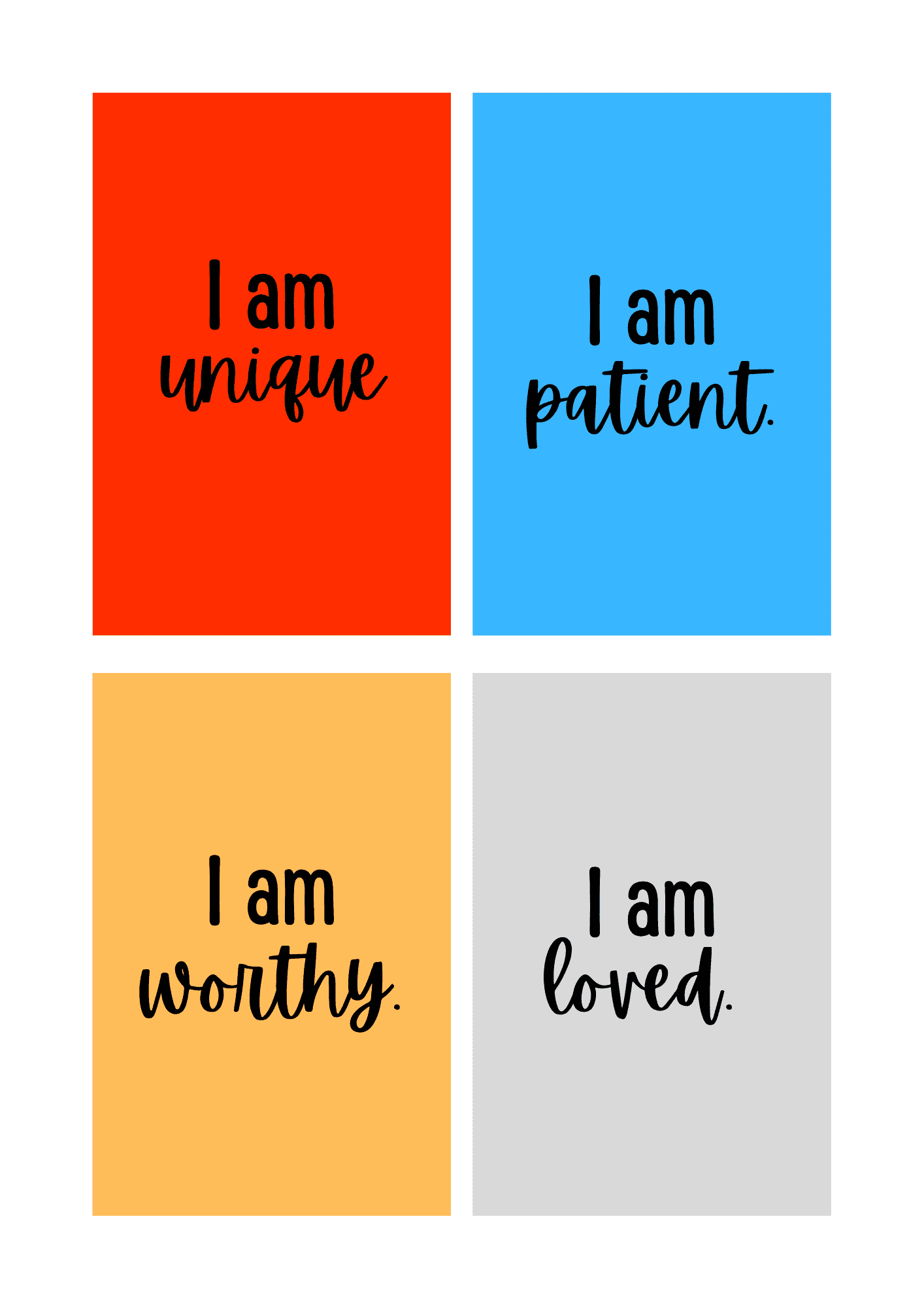 affirmation cards for kids