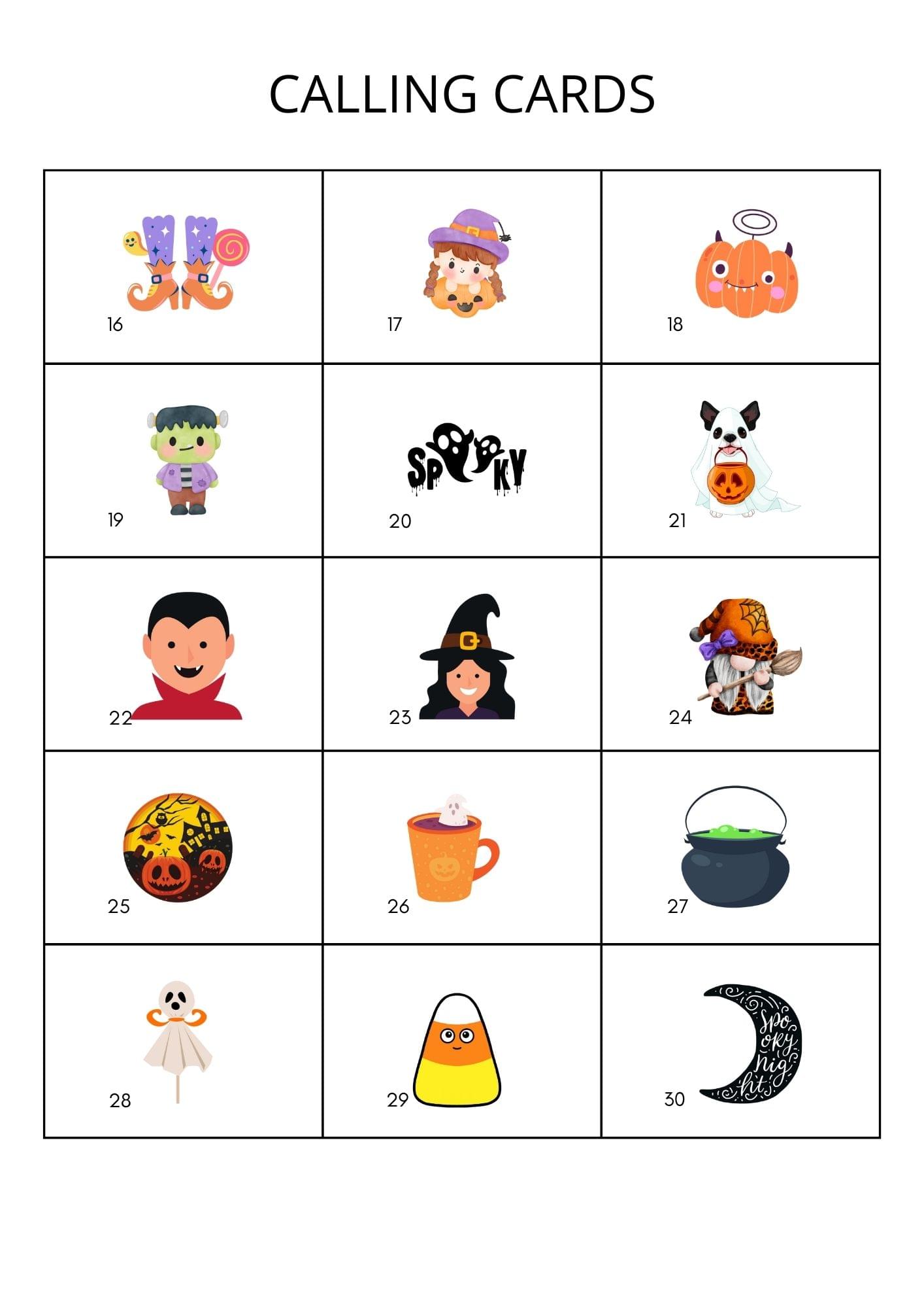 Halloween Bingo Cards - Image 3